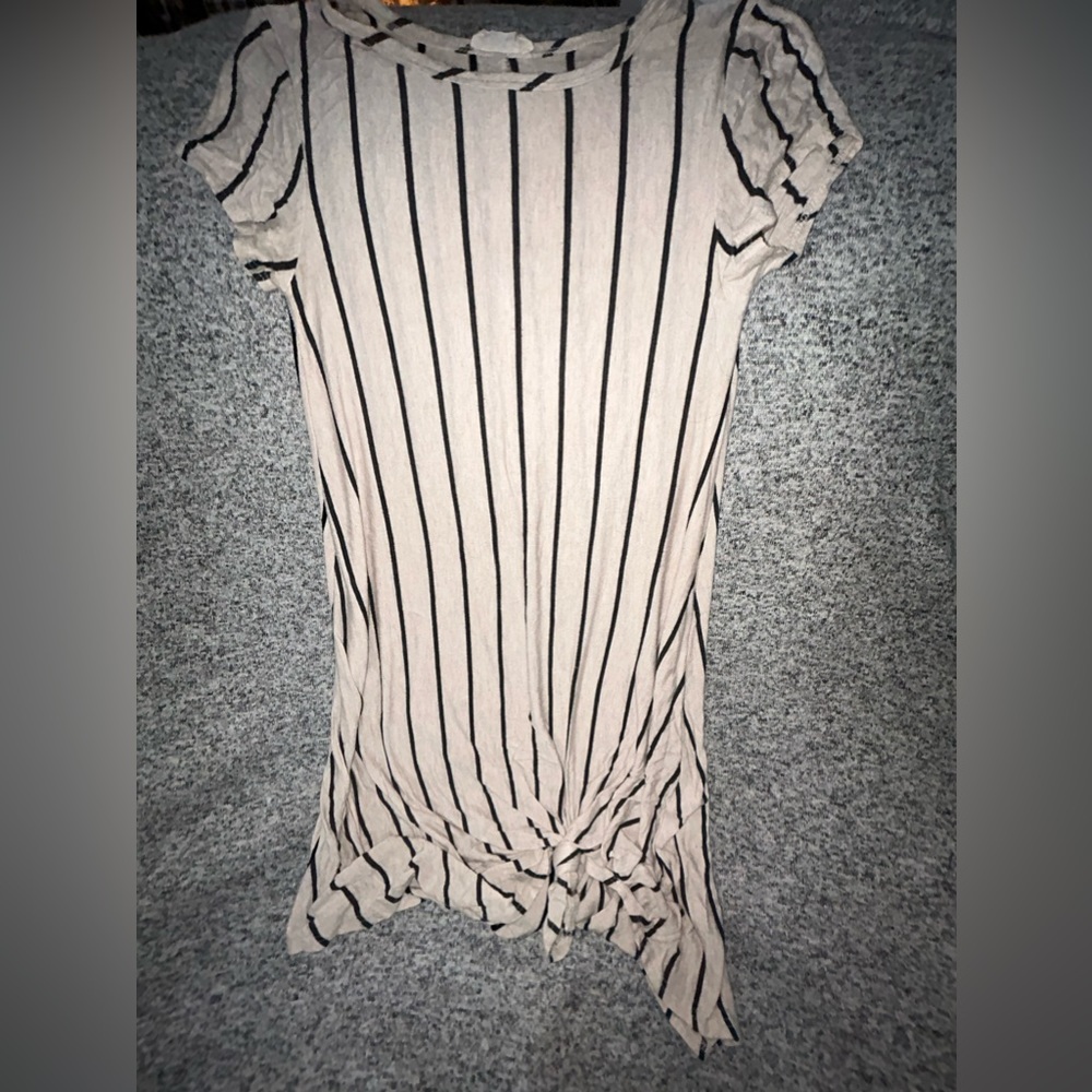 stripped knotted dress